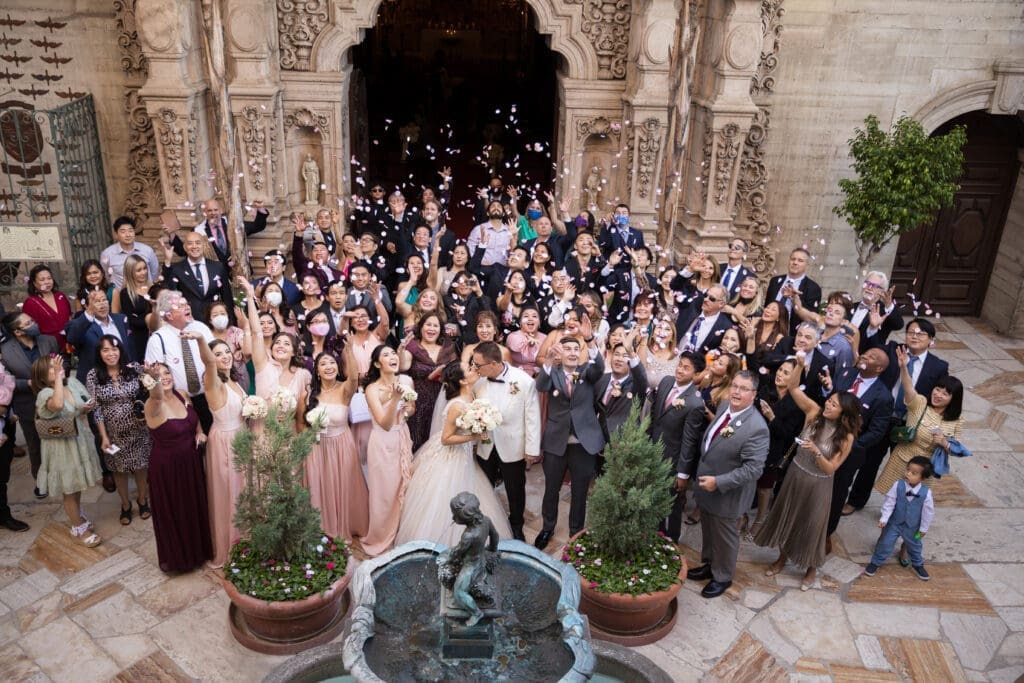 Amila and Kelly ceremony inside St. Francis Chapel at Mission Inn Hotel